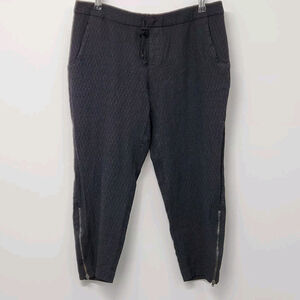 Helmut Lang Black Zipper Cropped Pants Quiet Luxury Made in USA Designer Size 6